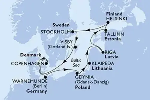 Маршрут круиза