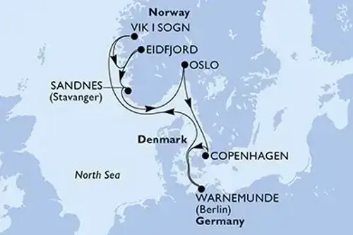 Маршрут круиза