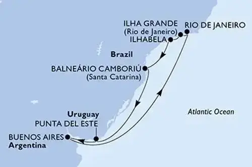 Маршрут круиза