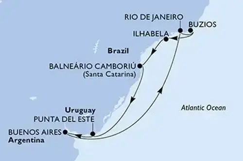 Маршрут круиза