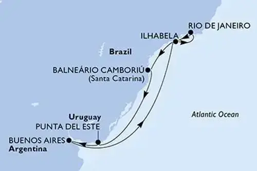 Маршрут круиза