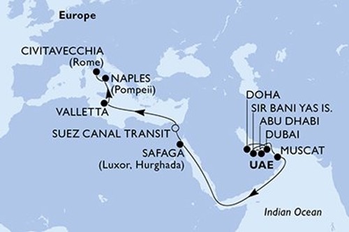 Cruise itinerary