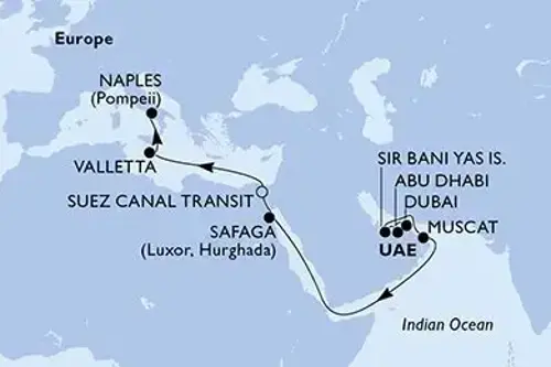 Маршрут круиза