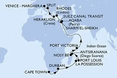 Cruise itinerary