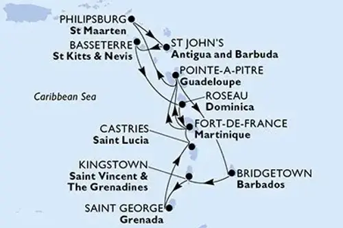 Cruise itinerary