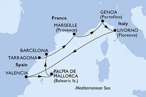 Cruise itinerary