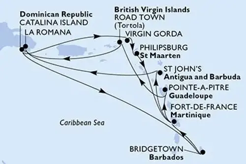 Cruise itinerary