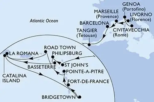 Cruise itinerary