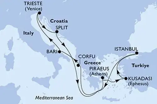 Cruise itinerary