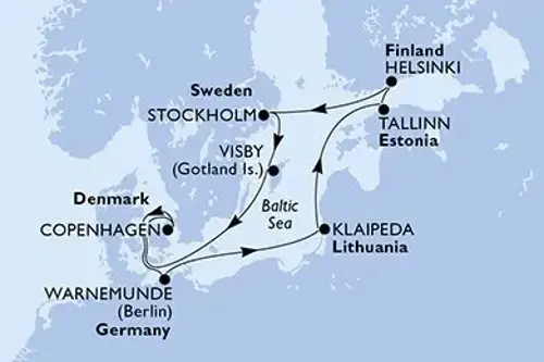 Cruise itinerary