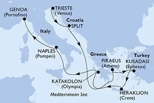 Cruise itinerary