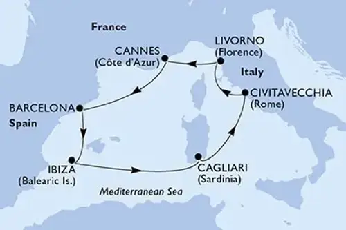 Cruise itinerary