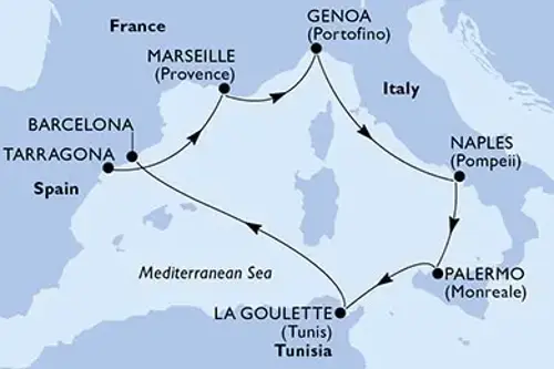 Cruise itinerary