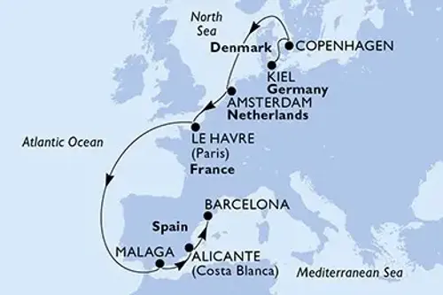 Cruise itinerary