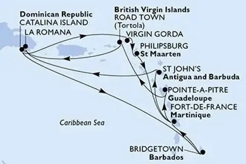 Cruise itinerary