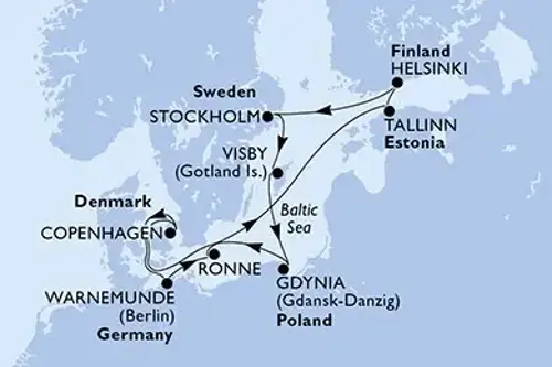 Cruise itinerary