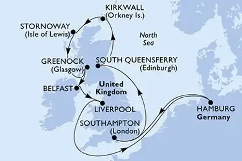 Cruise itinerary