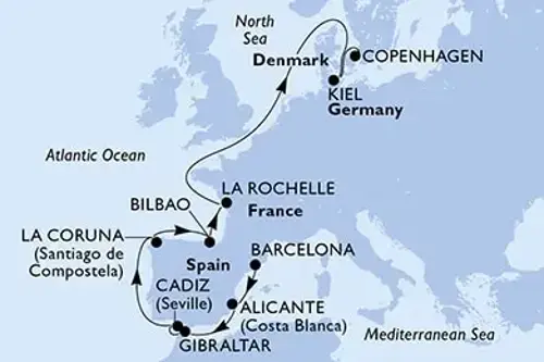 Cruise itinerary