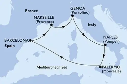 Cruise itinerary