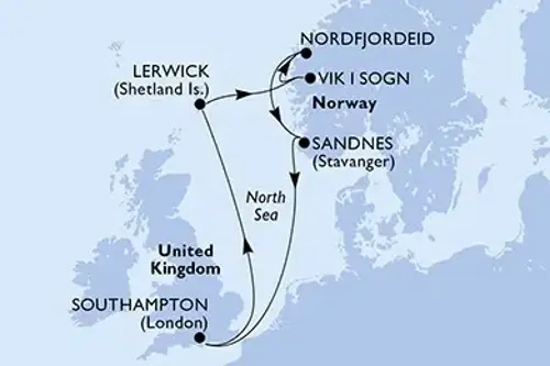 Cruise itinerary