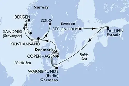 Cruise itinerary