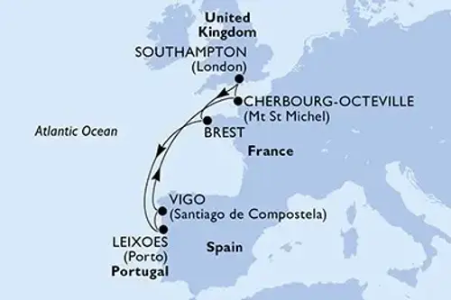 Cruise itinerary
