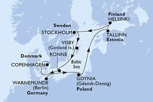 Cruise itinerary