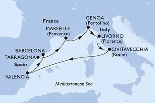 Cruise itinerary