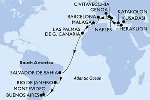 Cruise itinerary