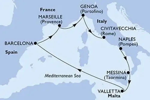 Cruise itinerary