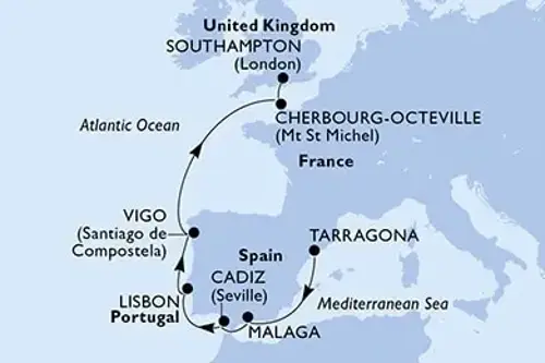 Cruise itinerary