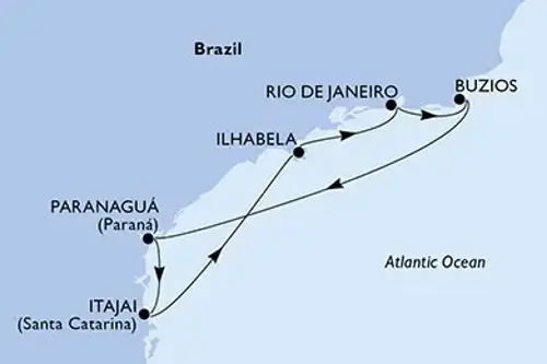 Cruise itinerary