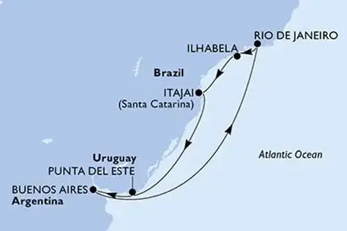 Cruise itinerary