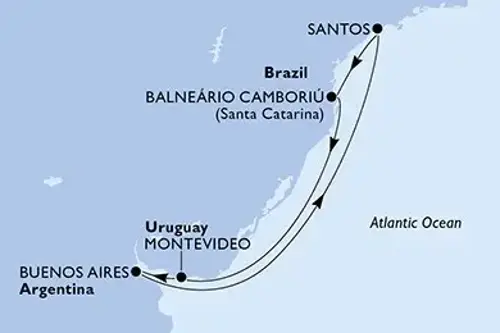 Cruise itinerary