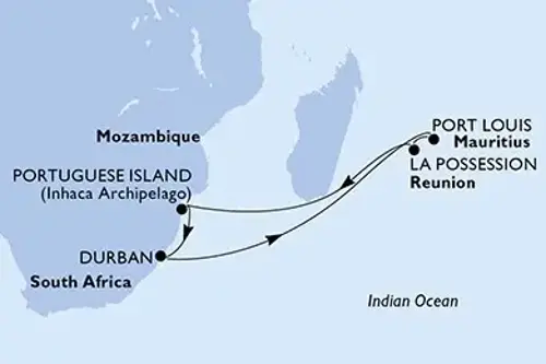 Cruise itinerary