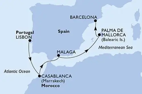 Cruise itinerary