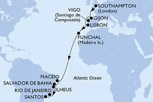 Cruise itinerary