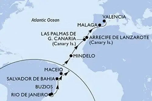 Cruise itinerary