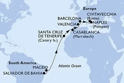 Cruise itinerary