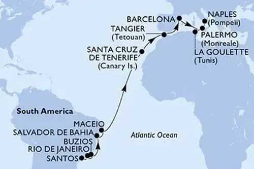 Cruise itinerary