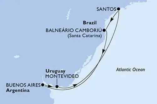 Cruise itinerary