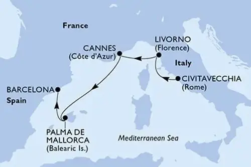 Cruise itinerary