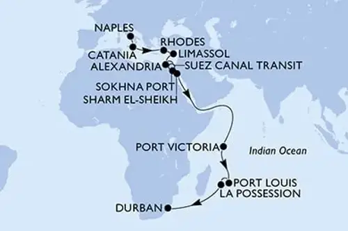 Cruise itinerary