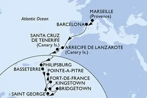 Cruise itinerary
